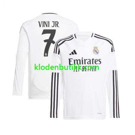 Real Madrid Vinicius Junior 7 Hjemme Fotballdrakt 2024/25 Langermet